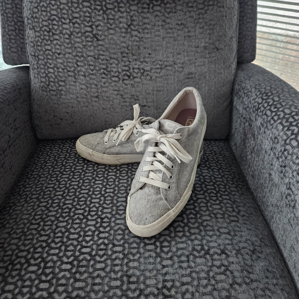 Keds Gray Casual Sneakers Sz 11 W, 9.5 M - Preppy, Streetwear, Unisex
